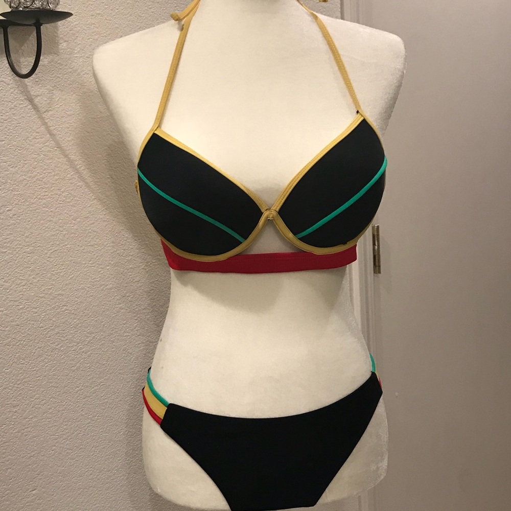 Rasta colors Two Piece Bikini